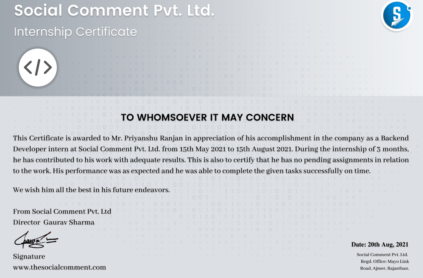 SocialComment Pvt Ltd - Visual 3